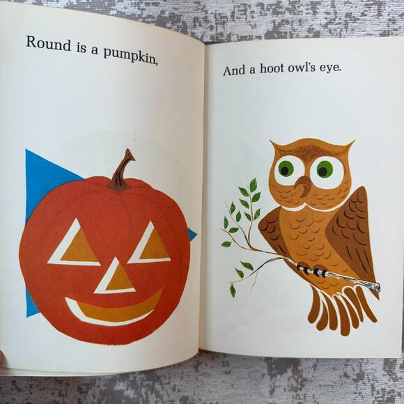 ROUND IS A PANCAKE Joan Sullivan 1963 School Book Shapes Ages 3-7 Illustrated HC - Picture 3 of 8
